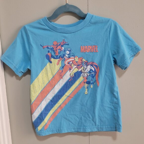 Boys Marvel T-Shirt Bundle 4T – Iron Man, Spider-Man, Captain America + More - Picture 2 of 6